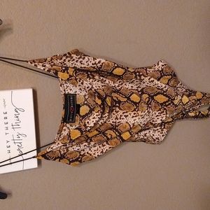 Snake skin print bodysuit